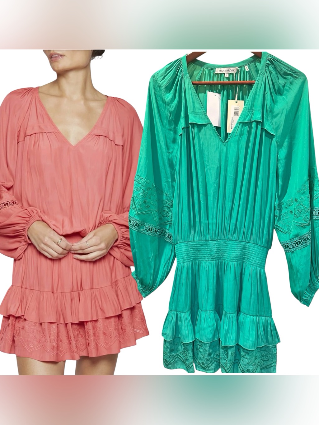 Nwts Ramy Brook Sabina Long Sleeve Dress Size Small